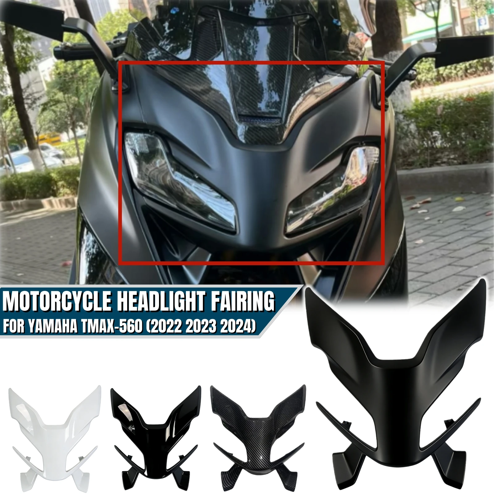 

Для Yamaha TMAX 560 tmax 560 2022 2023 2024 обтекатель передней фары мотоцикла, АБС-пластик, декоративная панель кузова, комплект деталей