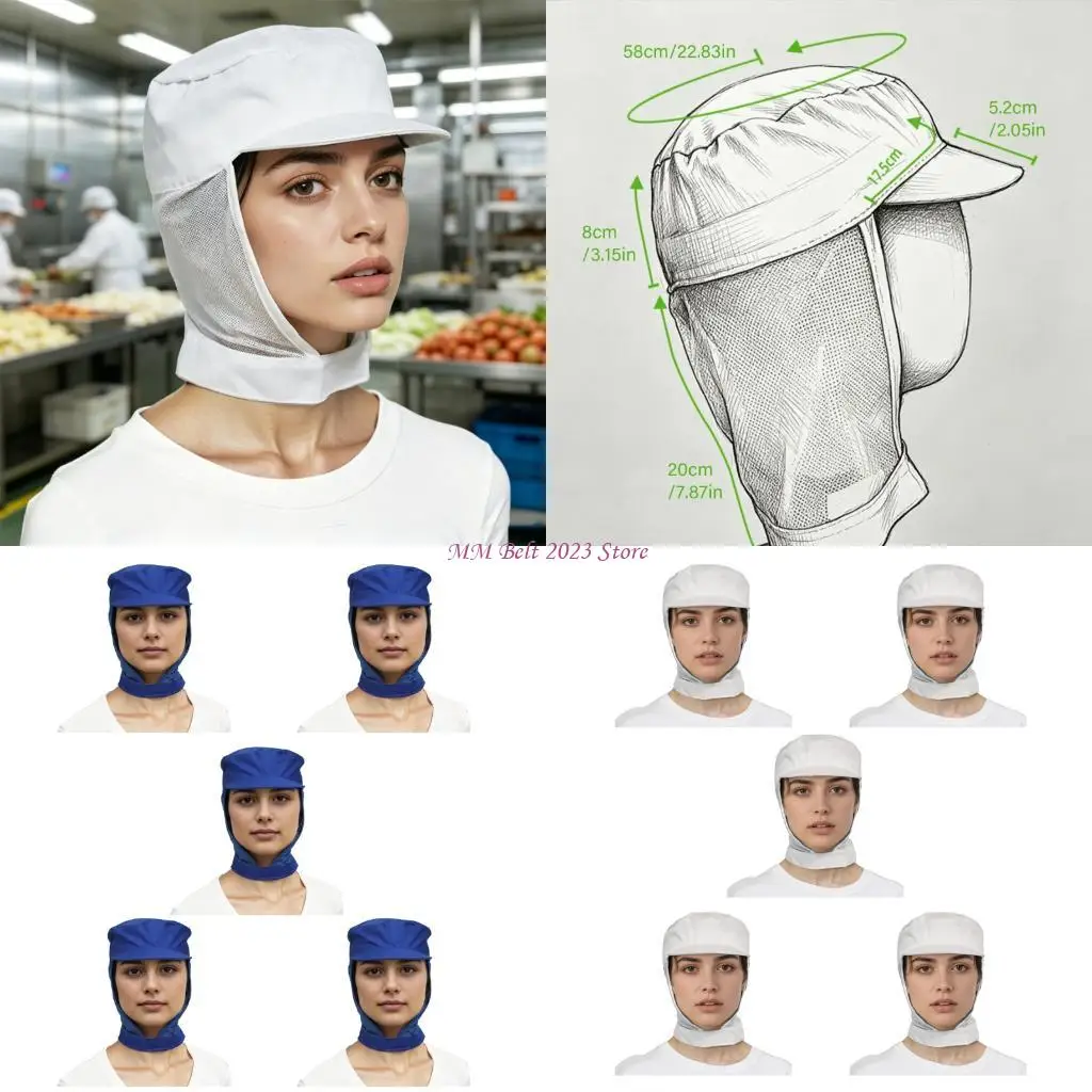49ME Breathable Dense Mesh Cap for Extended Wear Covering Ears and Neck in Factories