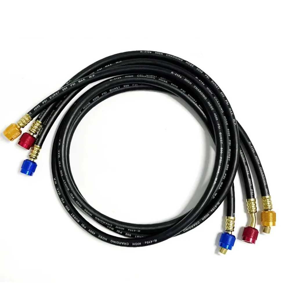 

R22 R134A Шланг хладагента для кондиционирования воздуха 100 см Взрывозащищенные шланги для зарядки хладагента переменного тока 1/4 дюйма SAE