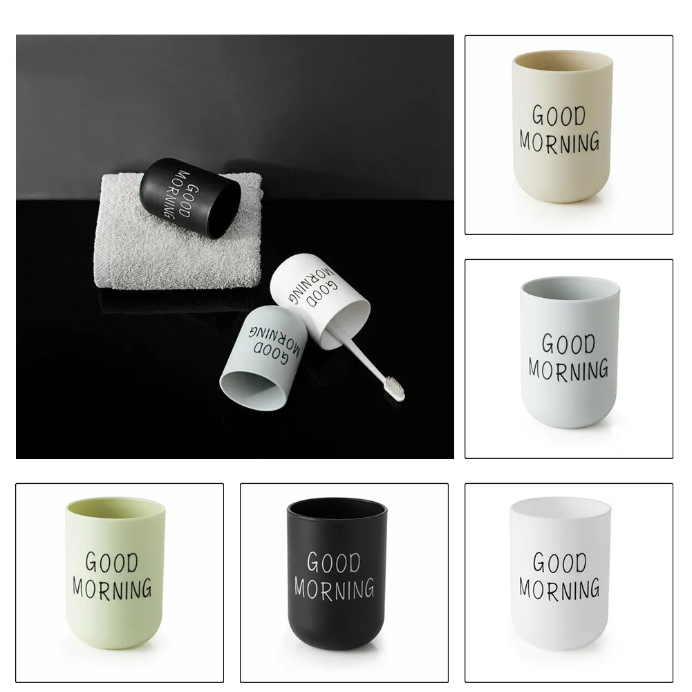 

Toothbrush Washing Cup Travel Tumbler 100 Brand New Washing 400ml Water Holder Khaki Morning 7.2*10cm White Black