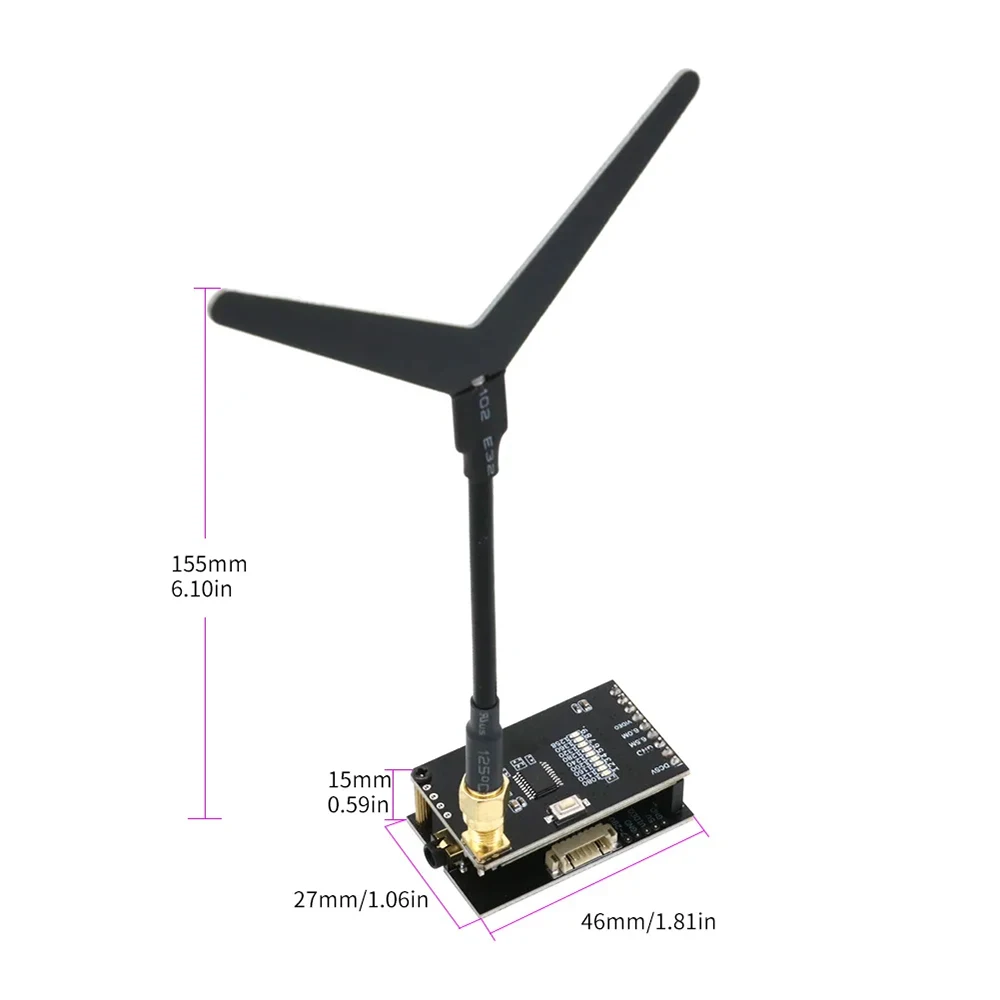 Ricevitore 1.2G 1.2GHz 1W 1000mW VRX e trasmettitore modulo di trasmissione Video VTX per droni da corsa FPV RC con Antenna a forma di Y