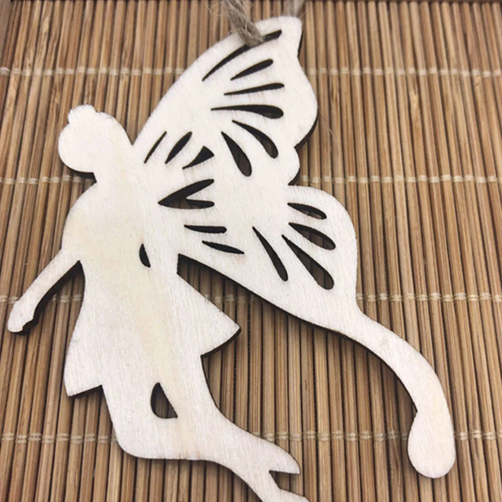 

10pcs Wooden Butterfly Hanging Decor Unfinished Fairy Wood Cutouts Diy Craft Home Decoration Xmas Pendant Wooden Diy