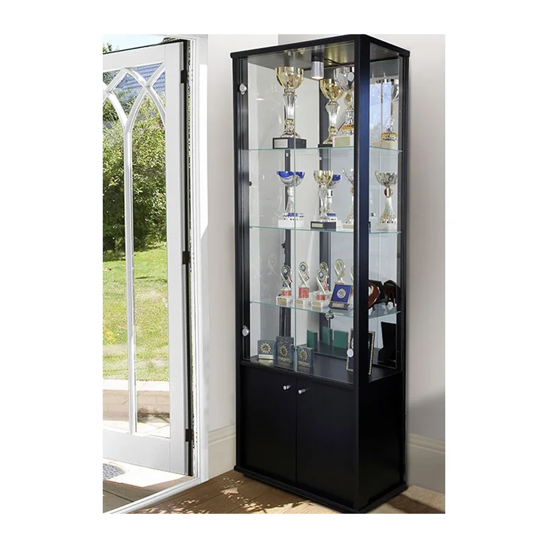 Custom.Glass showcase Display Cabinet/glass Cabinet with  Doors/ Glass Display Cabinet with Led Lights