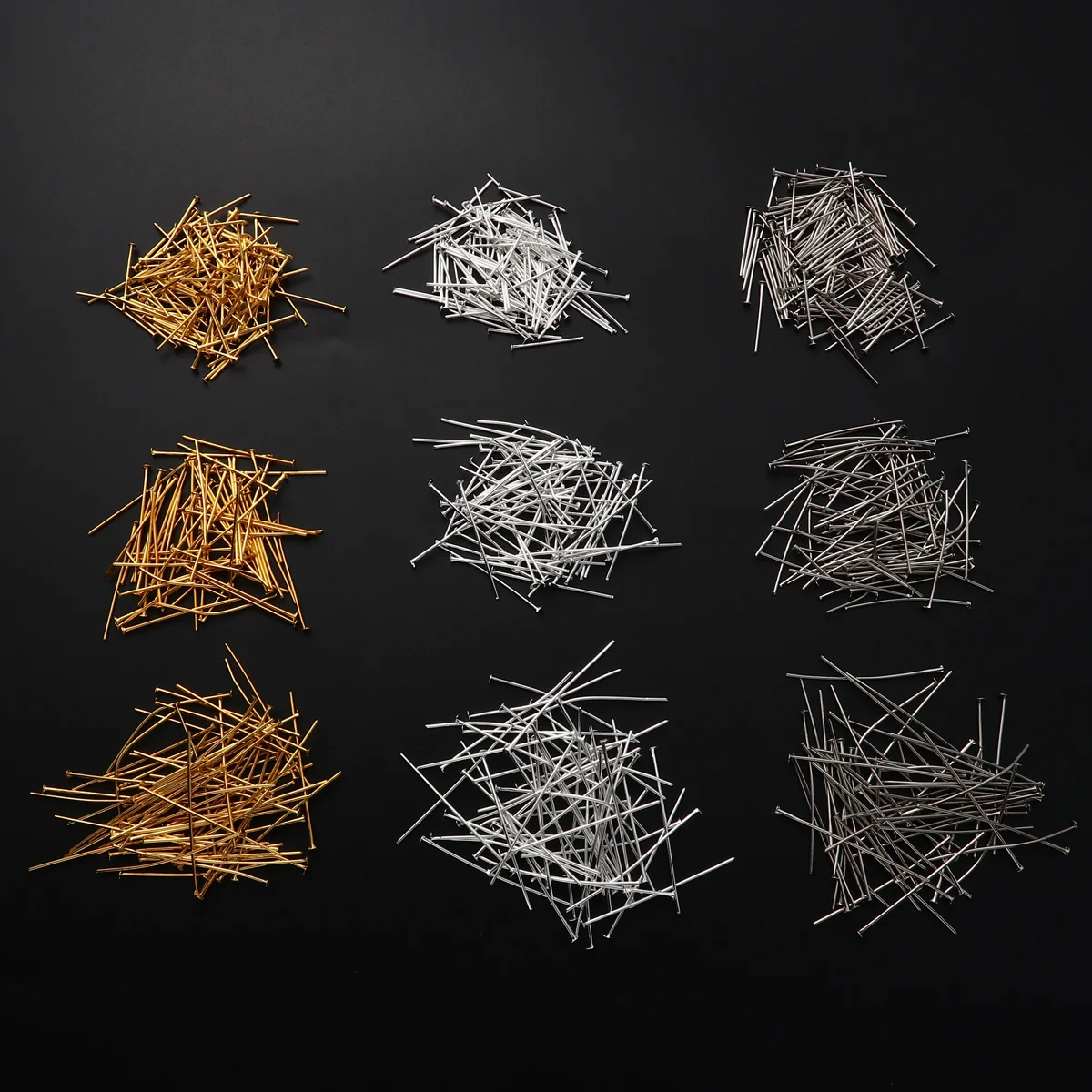

9Packs Alloy T Shape Needles Flat Head Pins Jewelry Making Tools for Necklace Bracelet DIY Unique Charms Accessories