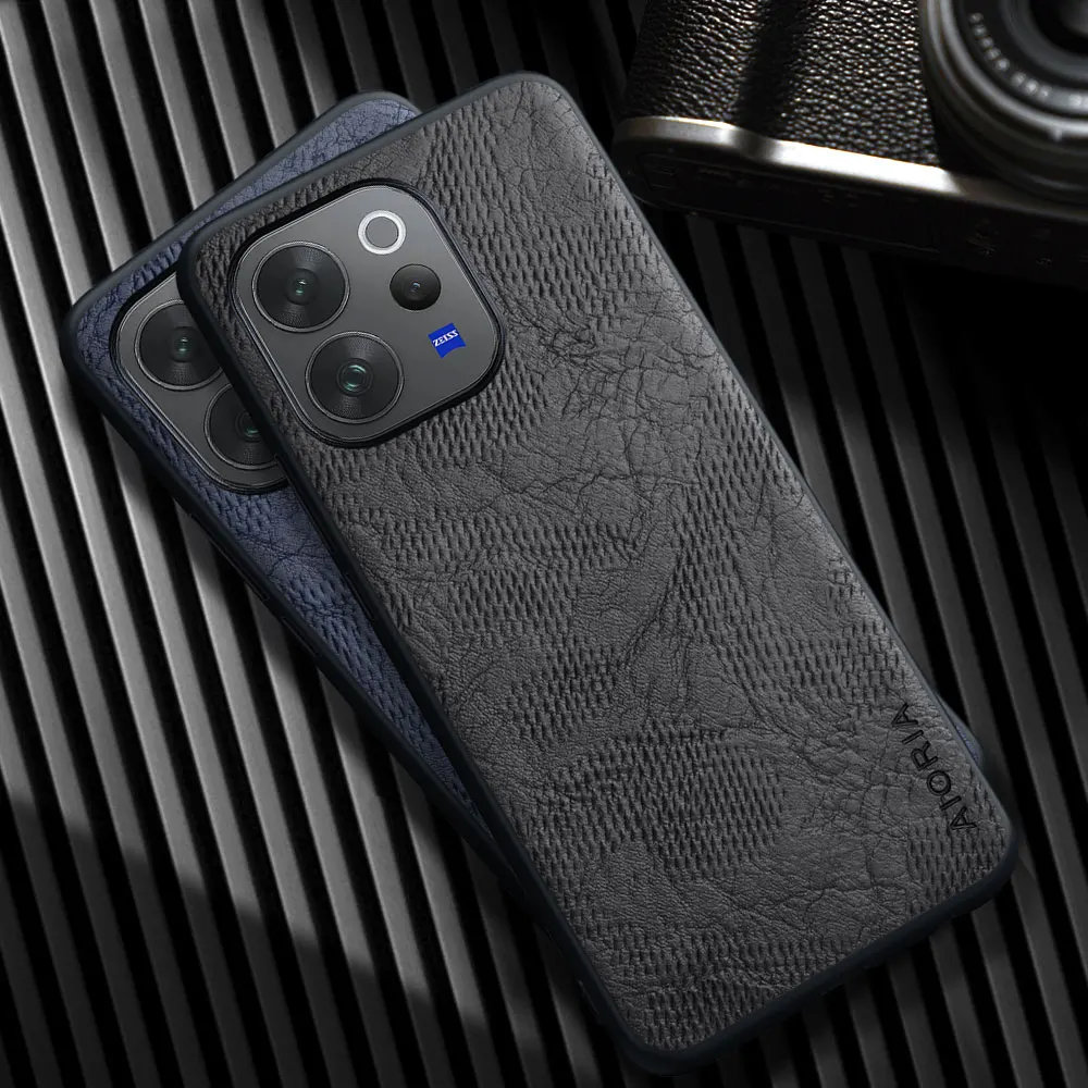 Funda para Vivo V70 FE V60 V50 Lite, funda de lujo de cuero PU agrietado para teléfono, funda para Vivo V70