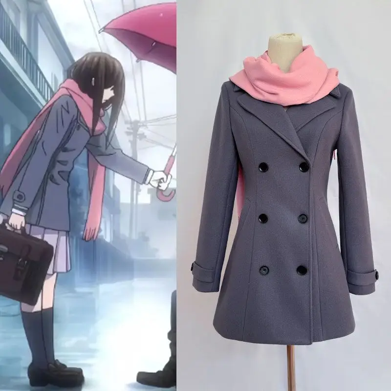 

Japan Noragami Cos Ichihiki Cos Clothing Woolen Coat Daily Clothing Cosplay Clothing