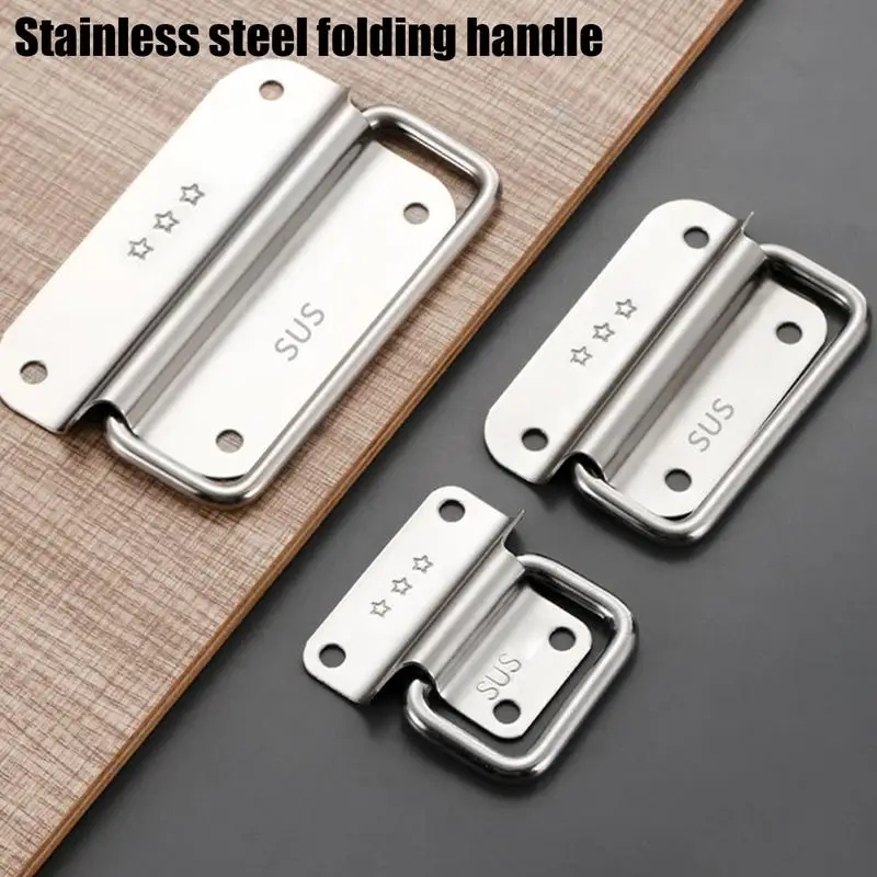 

Stainless Steel Cabinet Handles Kitchen Folding Simple Tool Box Handles Multi-purpose Handles For Door And Cabinet Repairs