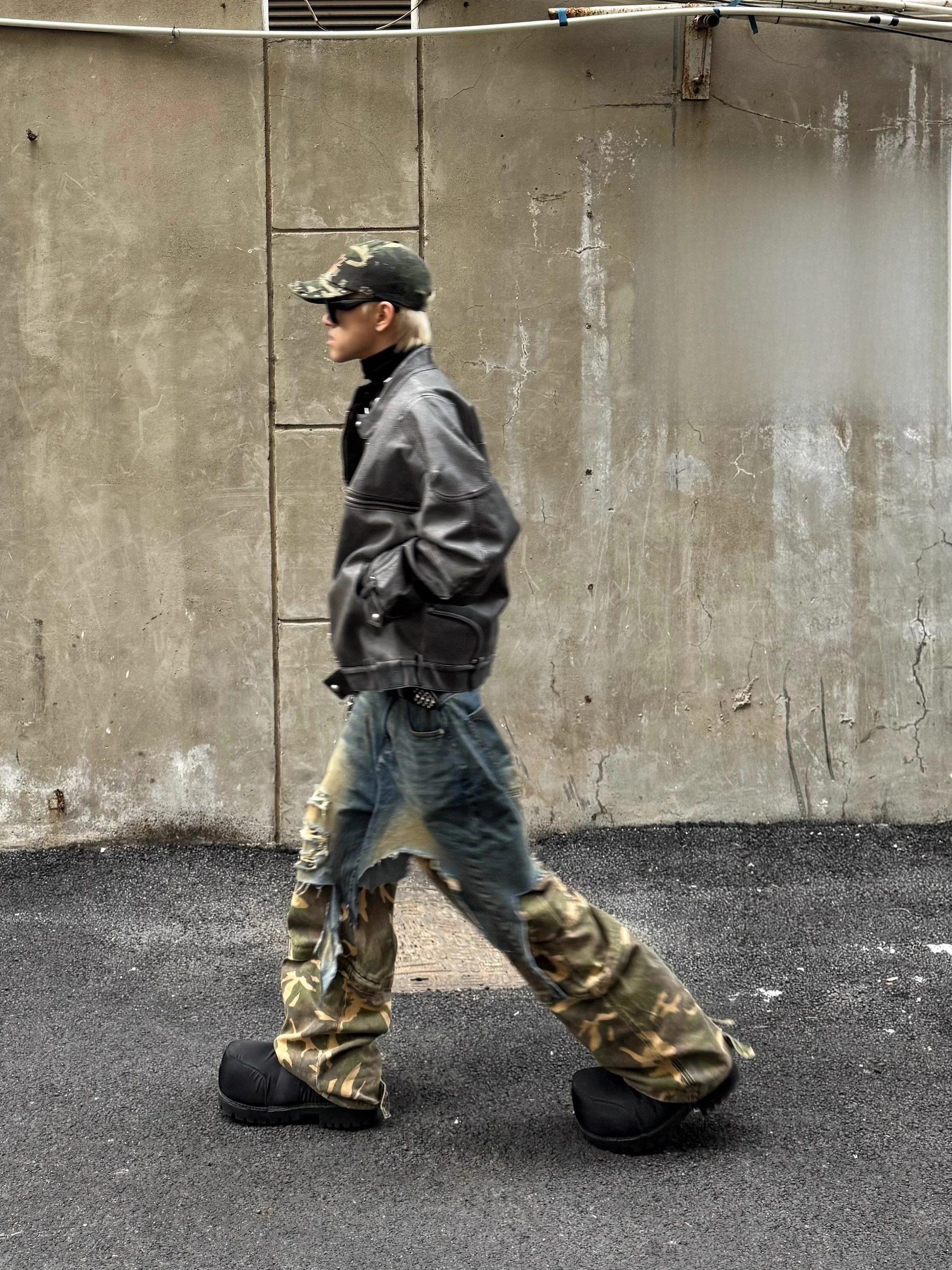 

Американская уличная одежда в стиле ретро, камуфляжные джинсы из искусственной двух частей, мужские съемные повседневные брюки, потертые прямые джинсы