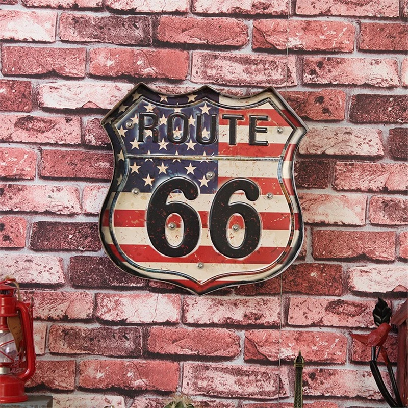 

Неоновая вывеска Route 66, декоративные винтажные металлические знаки для США, для бара, клуба, кафе, настенное художественное украшение для дома