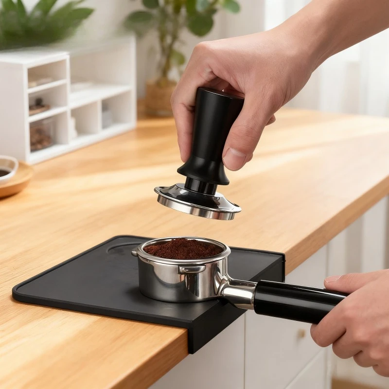 

51mm 53mm 58mm Espresso Coffee Stainless Steel Tamper Internal Spring Flat/thread Fixed Force Base Design Balanced Accessories