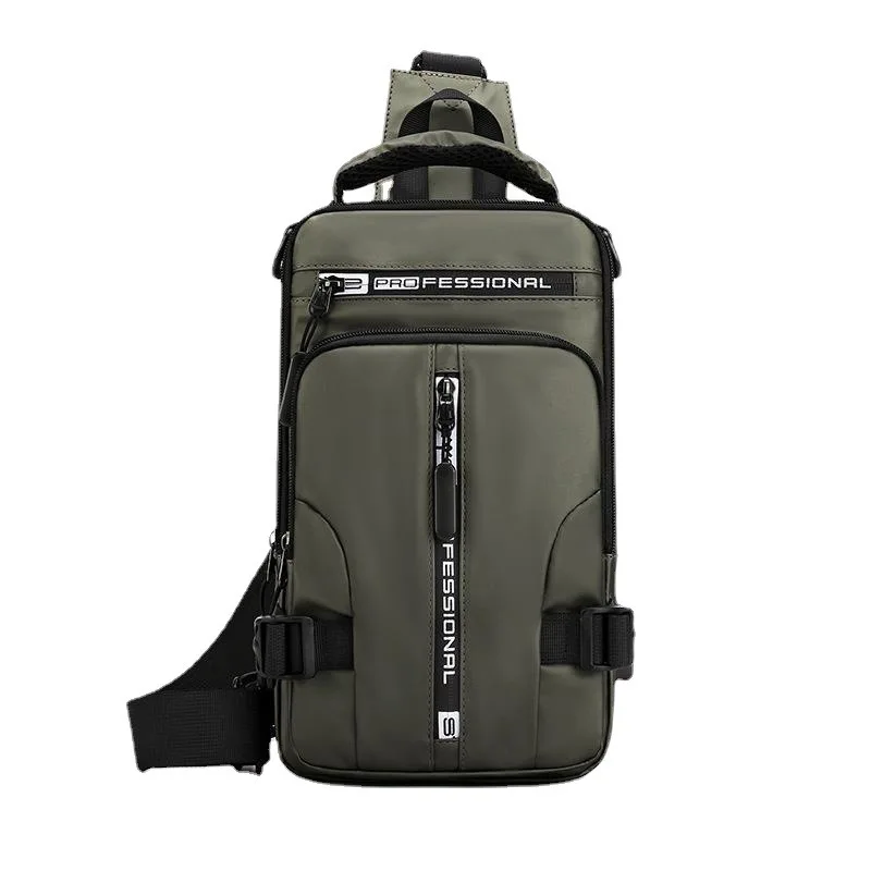 

Men's Multifunctional Chest Bag Fashionable and Casual One Shoulder Crossbody Bag Waterproof Space Cloth Mobile Phone Backpack