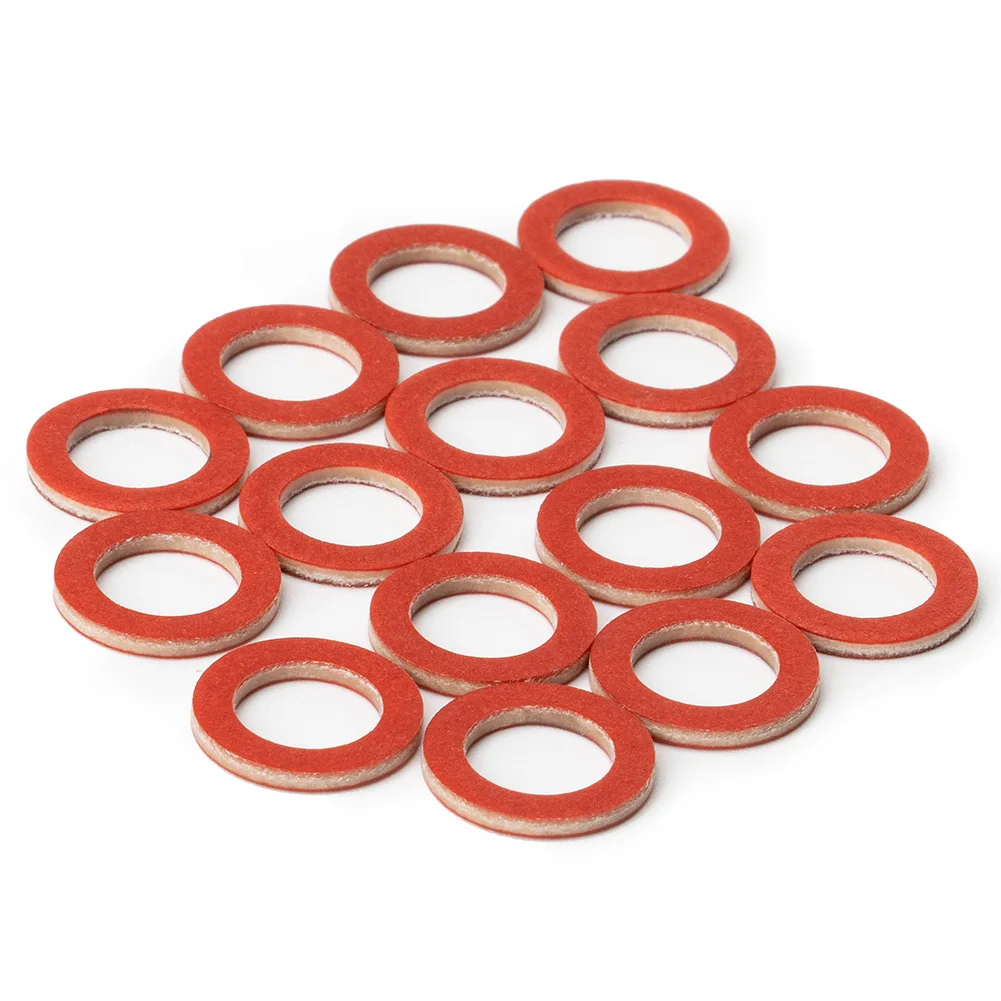 15PCS Red Plastic Lower Unit Oil Drain Screw Gasket For Yamaha 90430-08020-00 90430-08003 Car Accessories