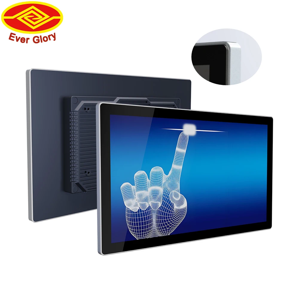 Full Metal Rugged 21.5 23.8 Inch High Brightness Industrial Capacitive Touchscreen Android/Win Tablet Touch Display Monitor