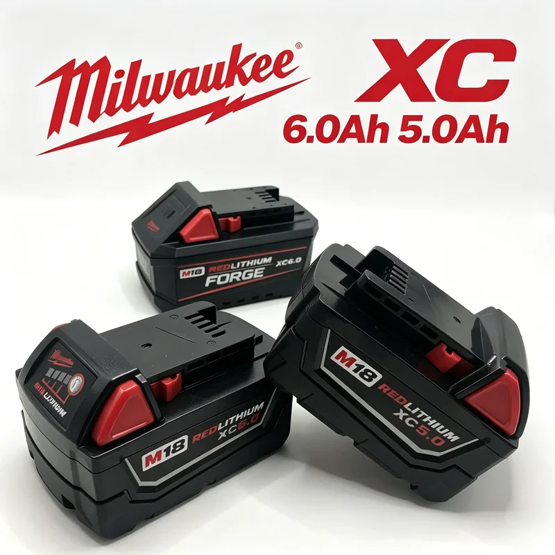 

100% New Milwaukee M18 6.0Ah High Output Battery 18V Lithium-ion Rechargeable for Milwaukee M18 Cordless Power Tools Battery