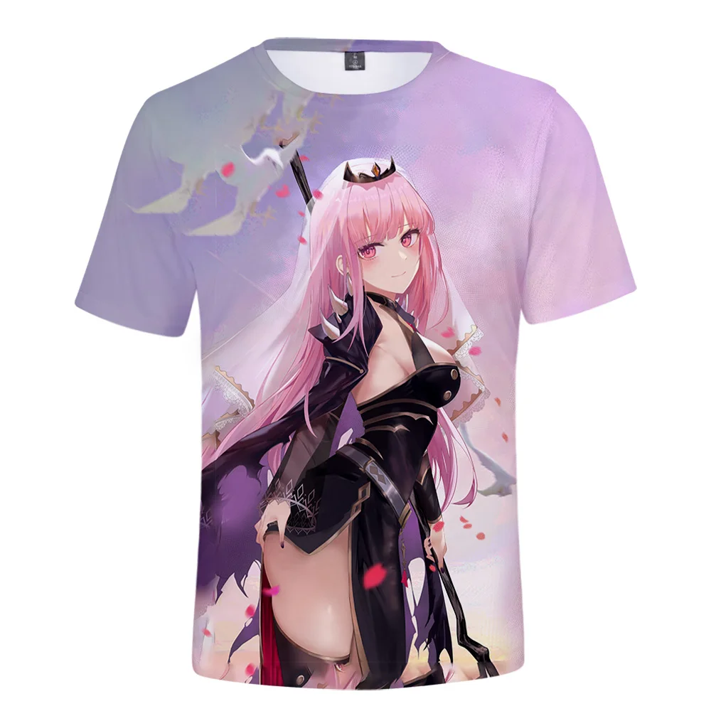 HOLOLIVE VTuber Mori Calliope 3D Printed Spring Summer Preppy Men/Women Street Clothes T-shirt Streetwear Kawaii style