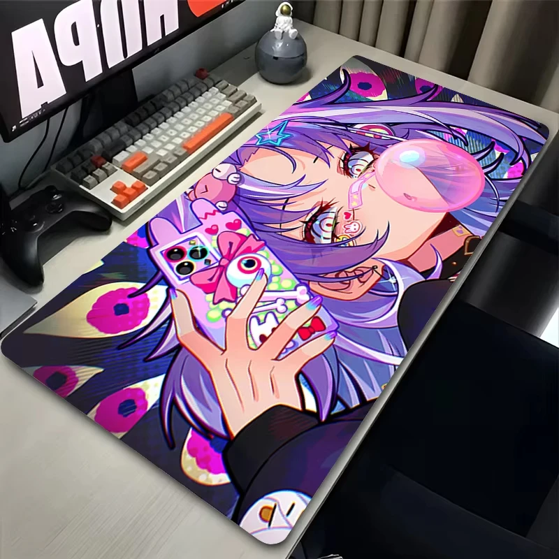 Mauspad Büroteppich Mauspads Gamer Teppich Schreibtischzubehör Computertisch Pads PC Teppich V-Vshojo M-Michi Mochievee Mousepad