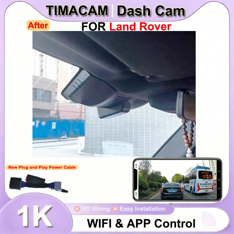 TIMACAM HD 1080P Wifi Plug and Play Dash Cam Car DVR for LAND ROVER Defender 90 for LAND ROVER Defender 110 2019 2020 2021