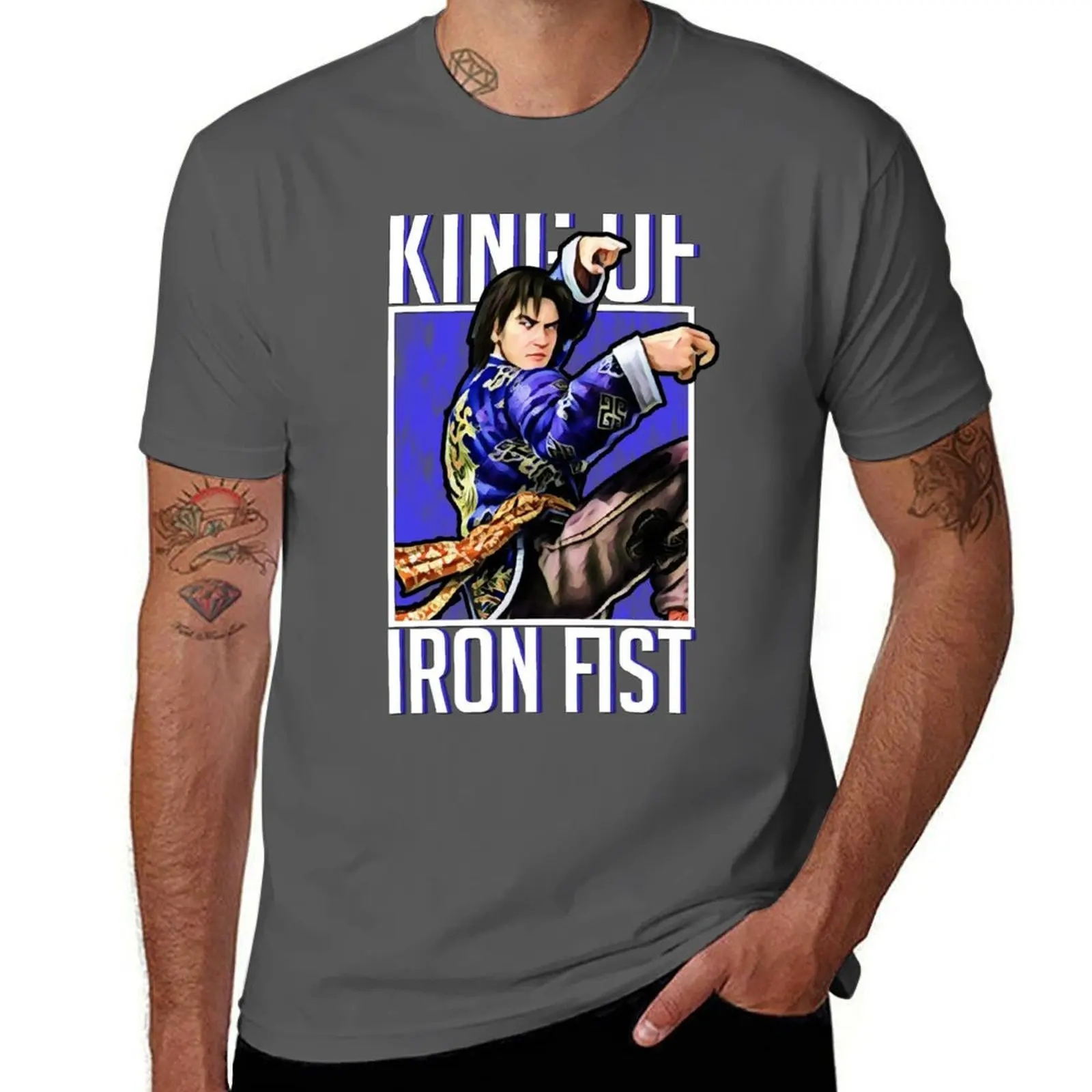 

King of Iron Fist - Lei Wulong T-Shirt t shirt man designer black cotton t-shirt plain for man package T-Shirt