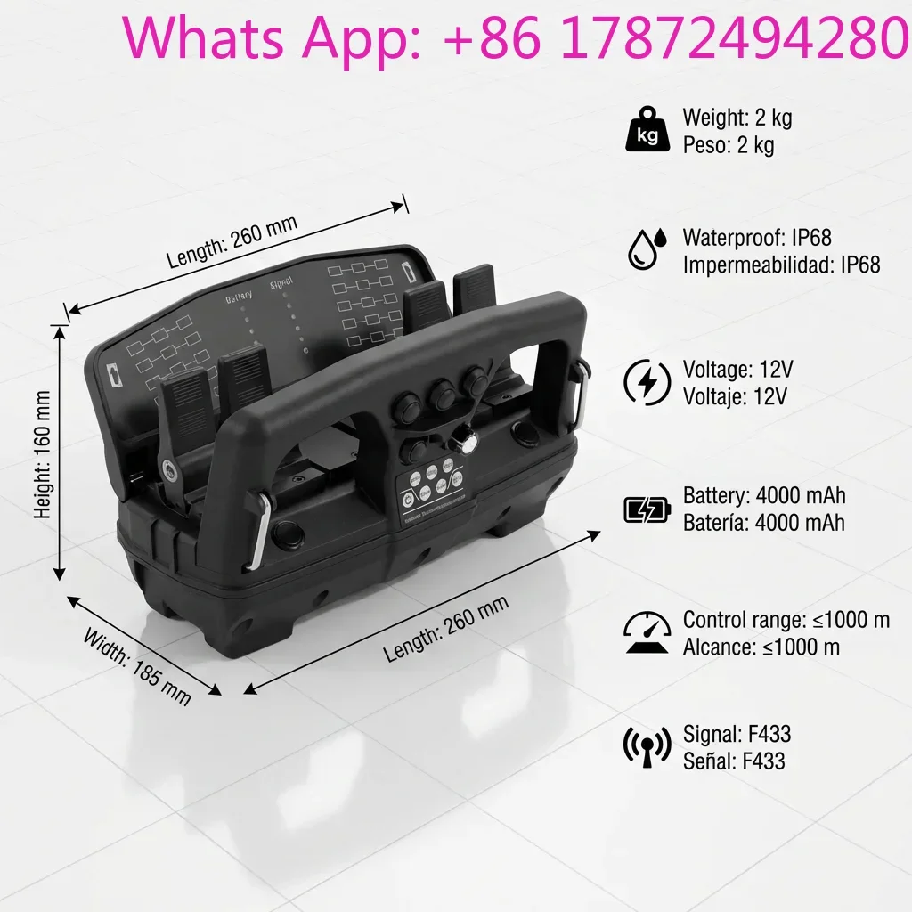 Truck Crane 4-Lever Wireless Remote Control and  Actuator