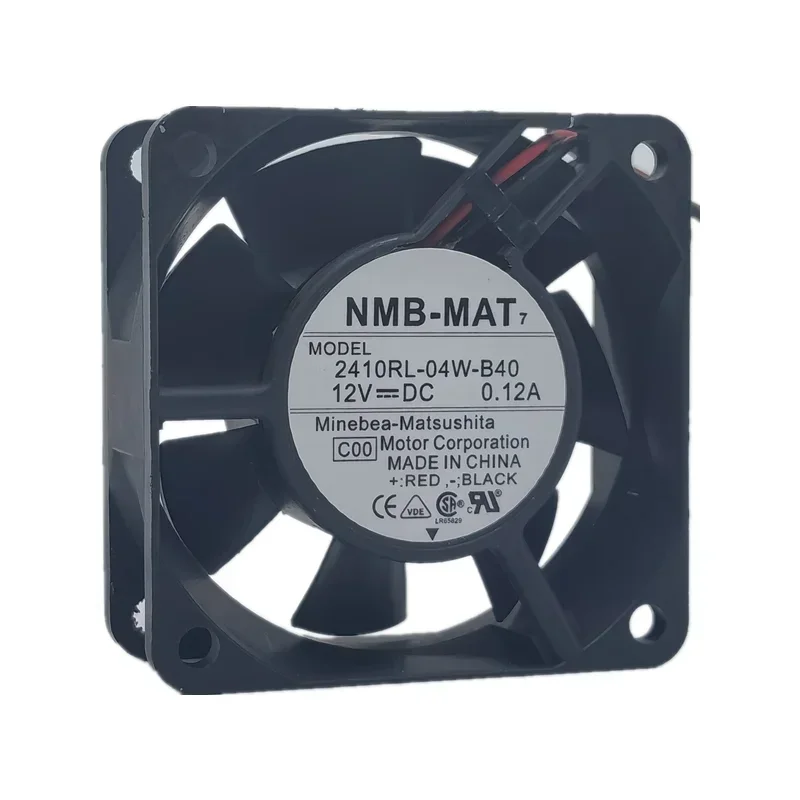new for nmb 2410RL-04W-B40, DC 12V, 0.12A, 6025 6 cm, 60x60x25mm cooling fan 2 wires