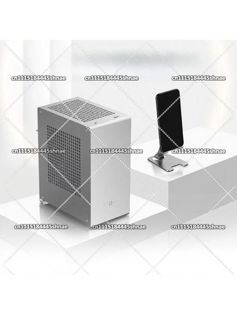A1P All Aluminum A4 Mini Compact ITX Small 1U Chassis Single Display Backpack Portable Vertical Table Host