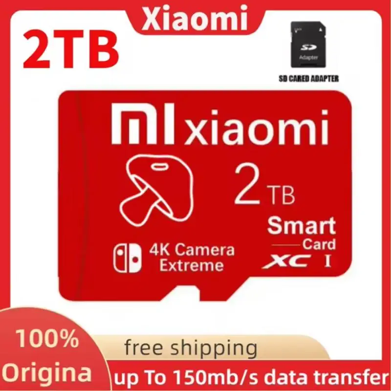 XIAOMI-tarjeta De Memoria Micro TF SD De alta velocidad, almacenamiento De datos para teléfono/cámara/juegos, Clase 10, 512GB, 128GB, 2TB