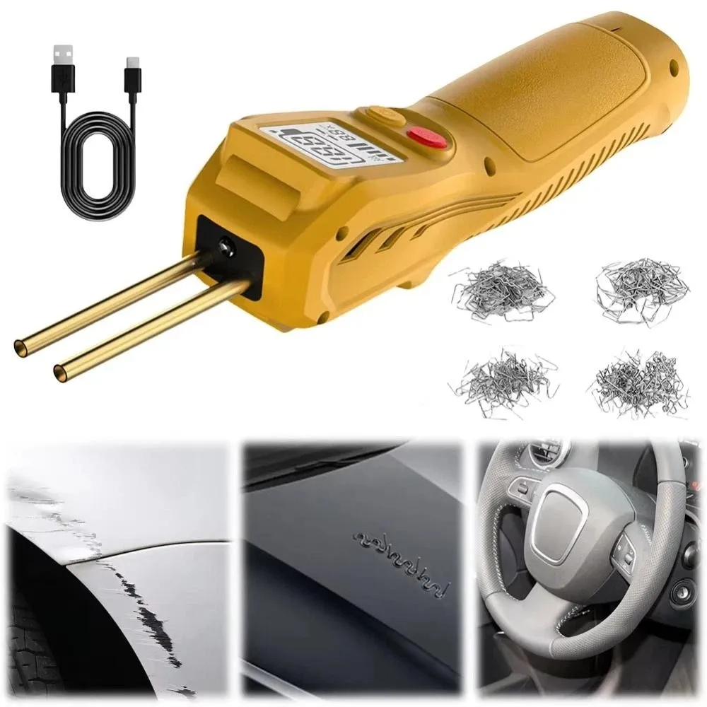 

USB Rechargeable Cordless Plastic Welder Handheld Wireless LCD Digital Display Plastic Repair Welding With Hot Staples
