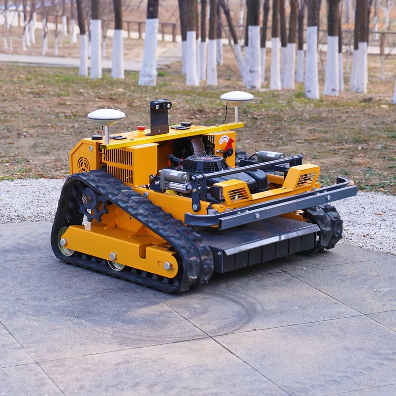 Customized Multi purpose Tracked Remote Control Lawn Mower Mowing and Grinding Machine Purchase with Blade Delivery