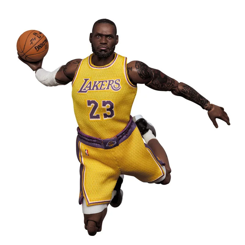

17cm MAFEX 127 LeBron James No. 23 basketball star Action Figures movable doll status model collection decorations Toys Gift