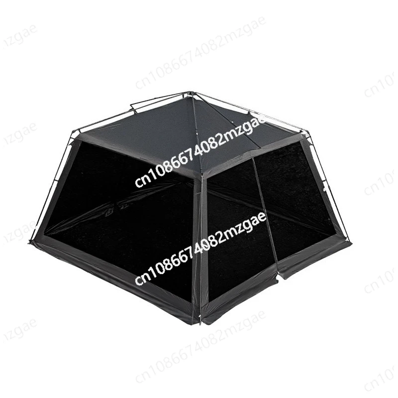 Automatic pole picker net mesh dome outdoor camping tent quick opening large capacity rainproof sunscreen awning