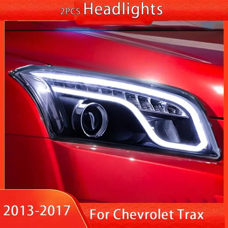 

Автомобильная фара для Chevrolet Trax, светодиодная фара 2013-2017, фары Trax DRL, указатель поворота, дальний свет, линза проектора «ангельский глаз»