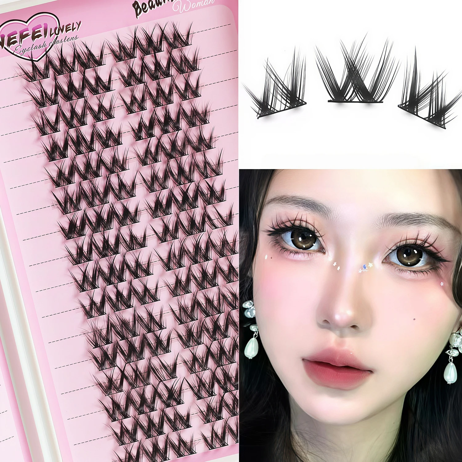 32 Row Large Capacity Three-Dimensional Fluffy Steamed Rolls Eyelash Book Comic Book Eyes European and American False Eyelashes