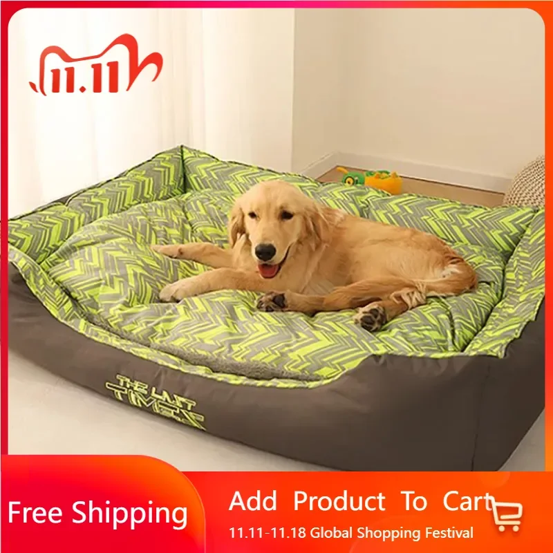 Dog Sleeping Winter Floor Mat Removable Washable Pet Seasons Universal Kennel Winter Large Dog Caseta Perro Home Furniture