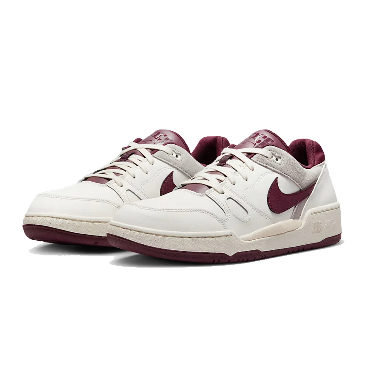Nike Full Force Low Zapatillas de skate bajas antideslizantes Hombre Blanco/Rojo FZ4629-100