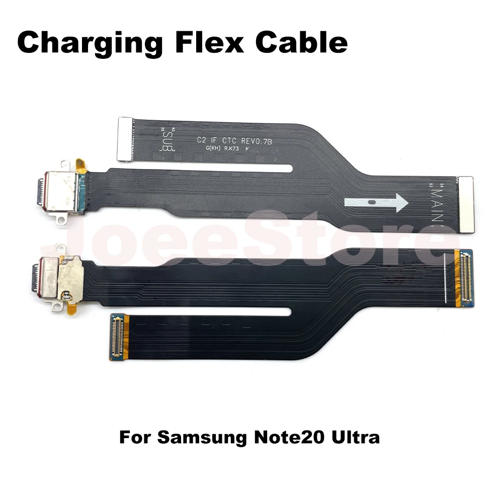 1pcs Charging Port Board Dock Flex Cable For Samsung Galaxy Note 10 20 8 9 Ultra Plus Microphone Type-C Connector Parts