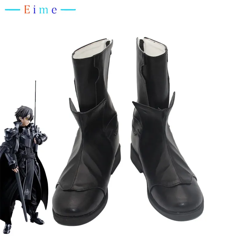 

Kirigaya Kazuto Cosplay Shoes PU Leather Shoes Halloween Carnival Boots Cosplay Prop Custom Made