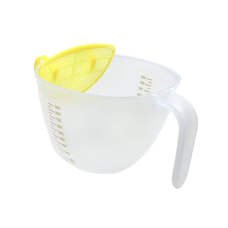 

Egg Beating Cup High Capacity Wide Use Filtering Egg Liquid Mixing Measuring Bowl Kitchen Accessories Baking Tool Dropship