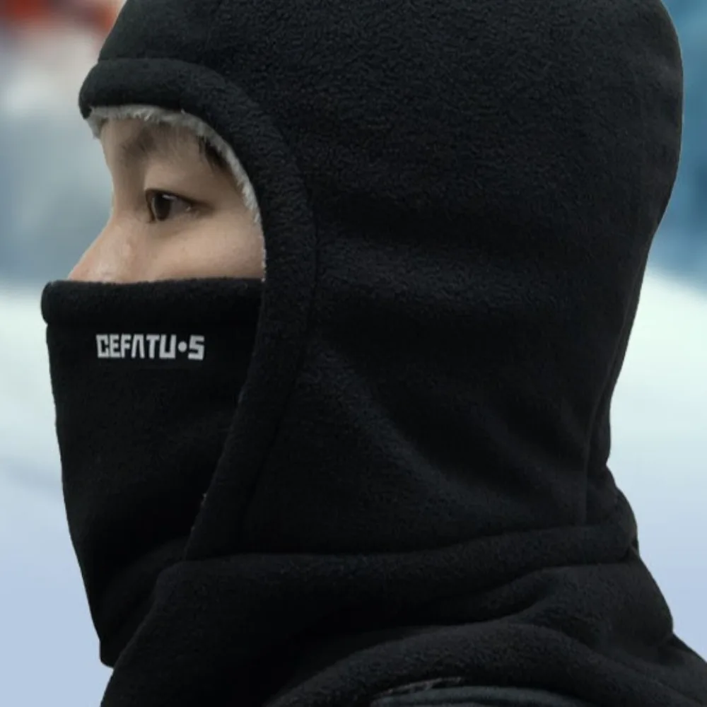 

Motorcycle Bicycle Hat Fleece Balaclava Cycling Cap Cold-proof Windproof Warm Hood and Hat Thicken Thermal Ski Windproof Cap Ski