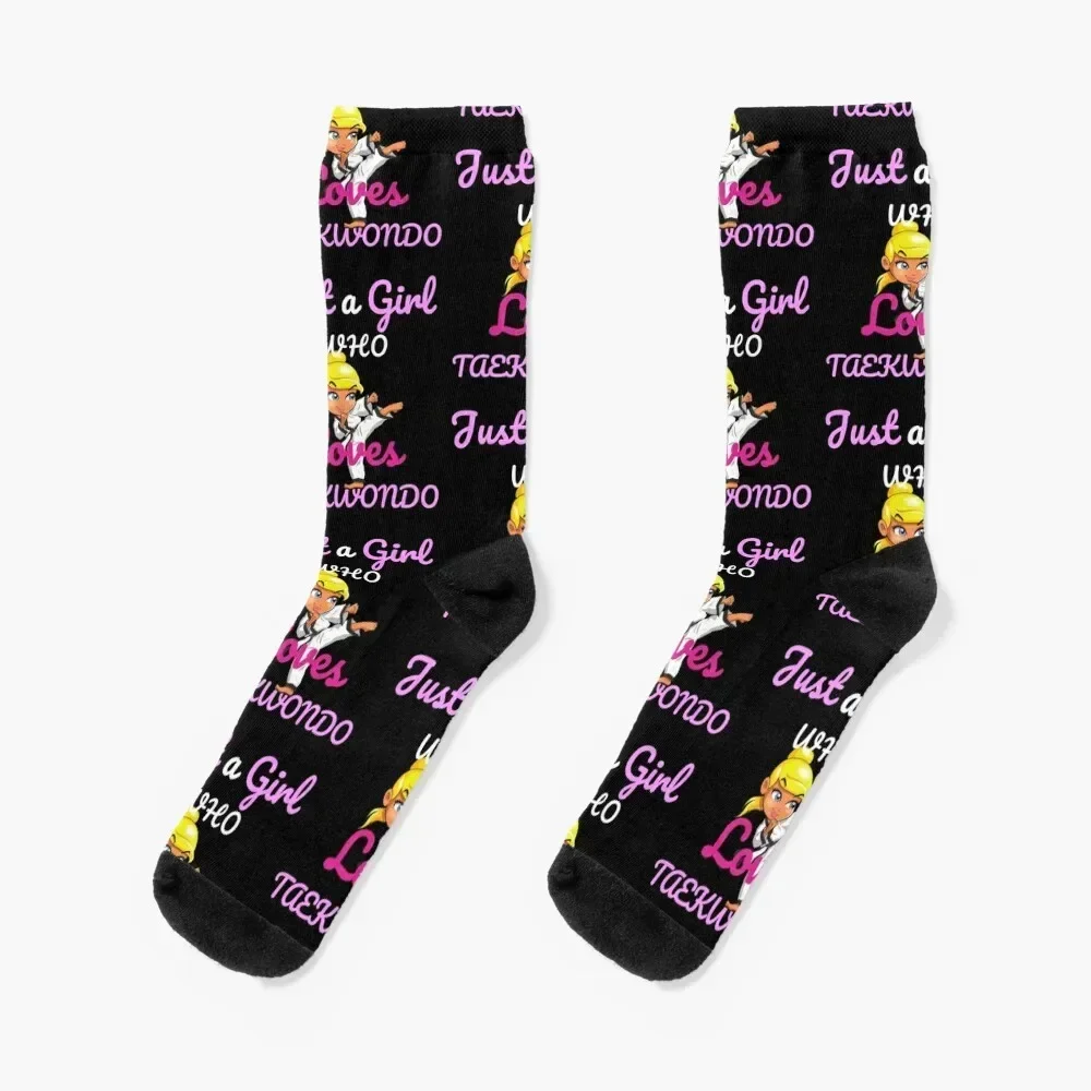 Just A Girl Who Loves Taekwondo-Martial Arts Lovers Socks halloween colored Socks Ladies Men's