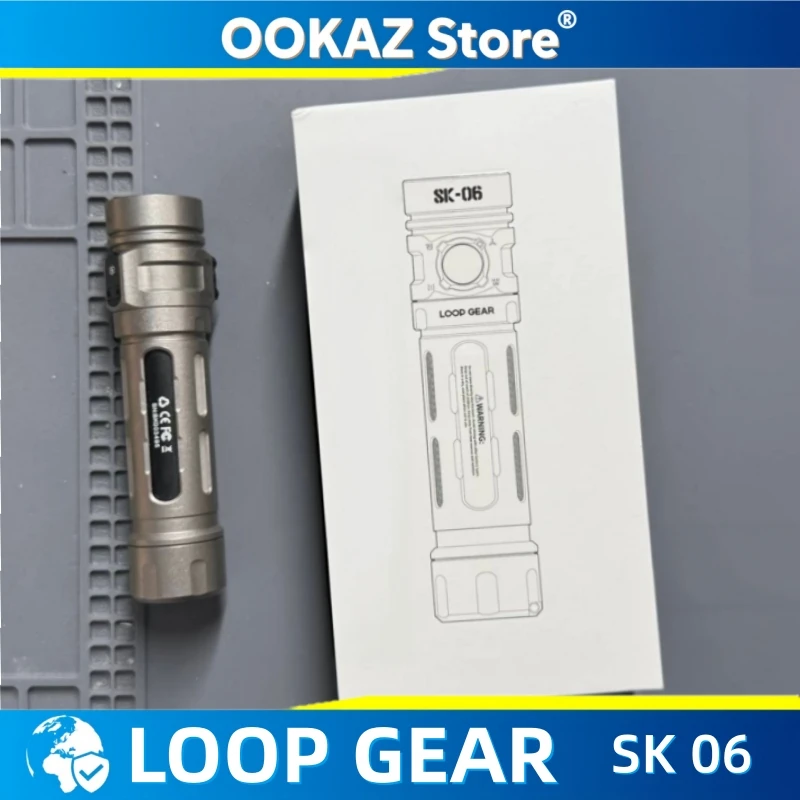 New LOOP GEAR SK06 Multifunctional EDC Flashlight Portable Uv Laser Light Type C Rechargeable Tactical Outdoor Camping Hiking