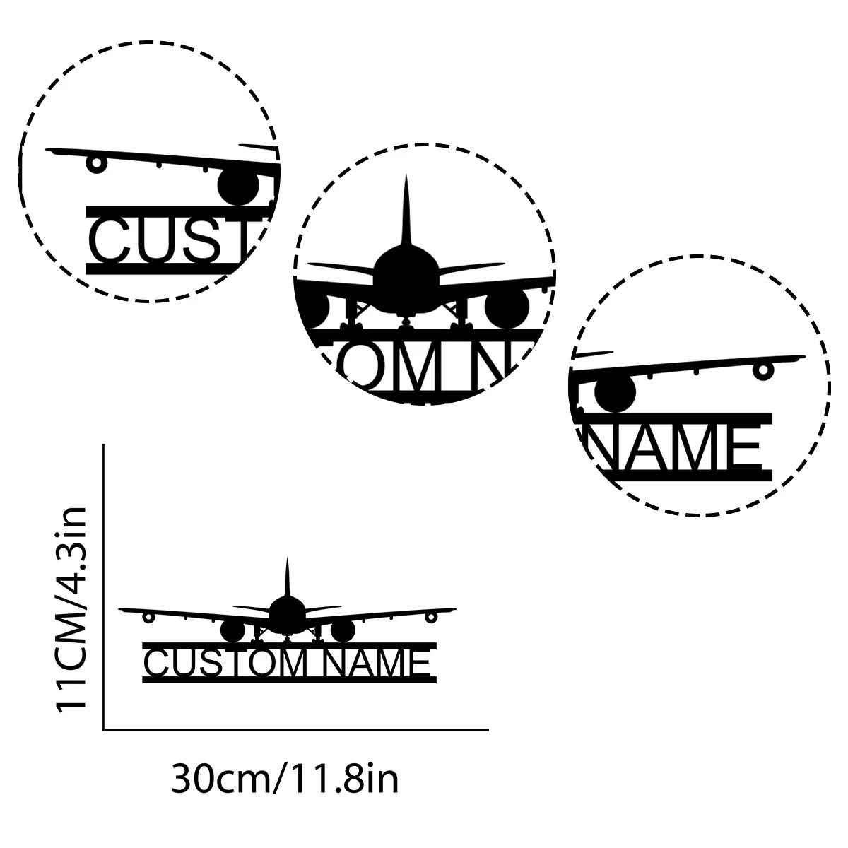 Custom Personalized Airplane Metal Wall Art Dad Gifts, Pilot Name Sign, Father\'s Day Gift, Hangar Sign, Aviation Gifts
