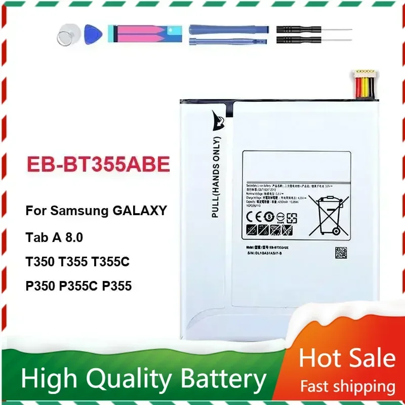 

EB-BT355ABE Аккумулятор для Samsung GALAXY Tab A 8,0 дюйма T355 T355C SM-T355 SM-T350 SM-P350 P355C SM-P355M Высококачественные аккумуляторы