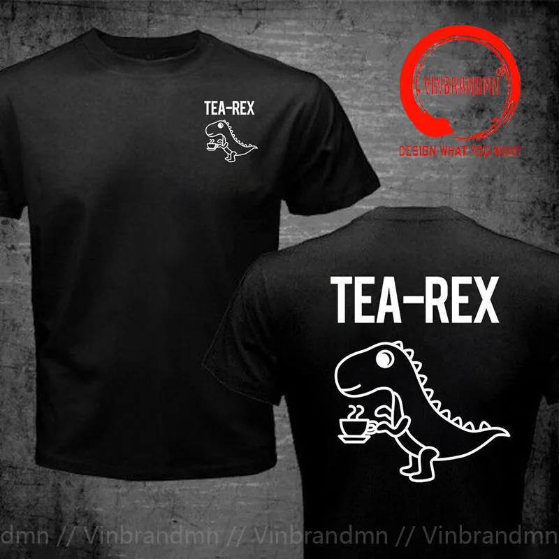 Cute Cartoons Tea-Rex T Shirt Men Kawaii Anime Tea Rex T-Shirt Cool Fashion Oversized Comfortable tshirt Male Tee Shirt Camiseta