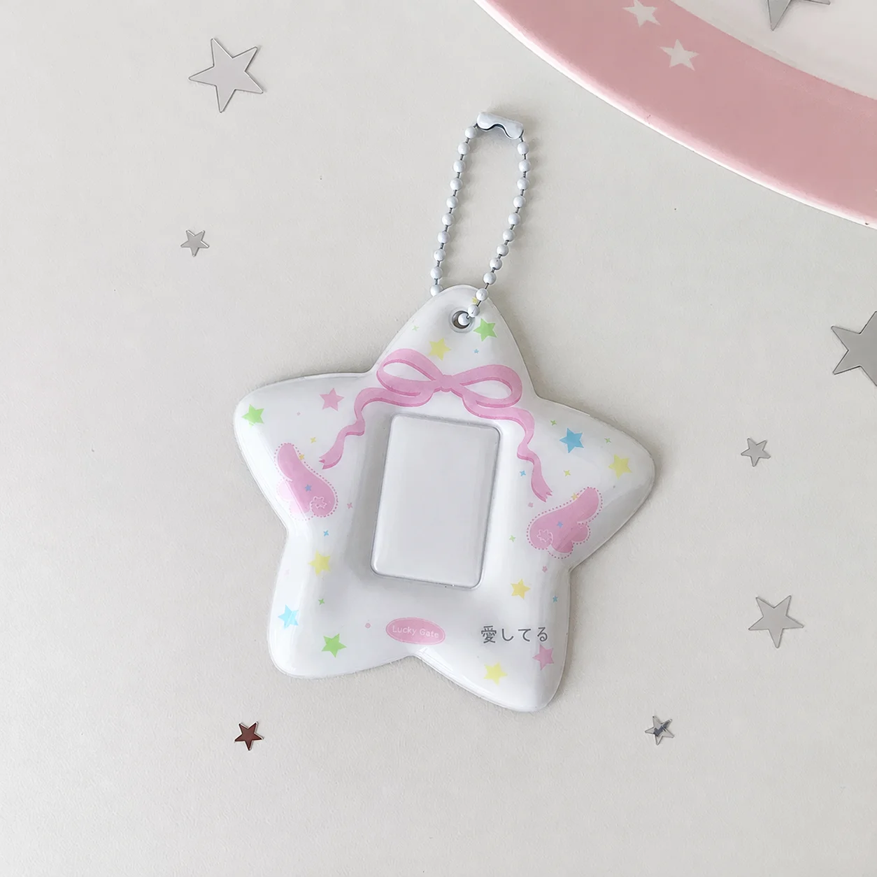 Star Keychain Decorative Photo Card Keychain Photo Card Holder Keychain Colorful For Backpacks Birthdays Keepsake Photos