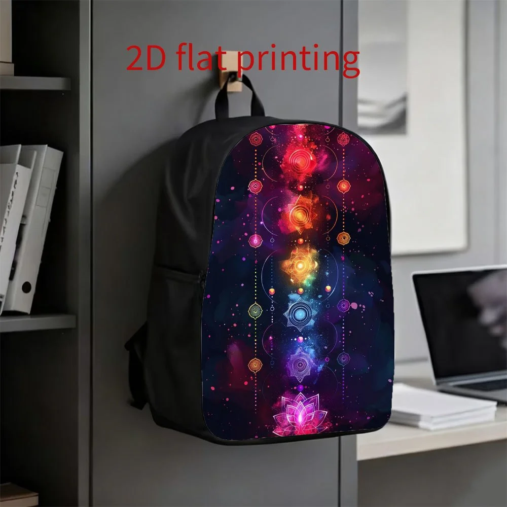 

A chakra backpack with a chakra symbol - a lightweight high-capacity bag for commuting, travel and meditation, with adjustable