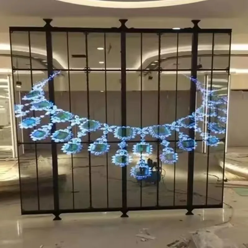 Indoor glass transparent LED film display transparent panels led for Government, Shop Windows, Malls, and Hotel Lobbies