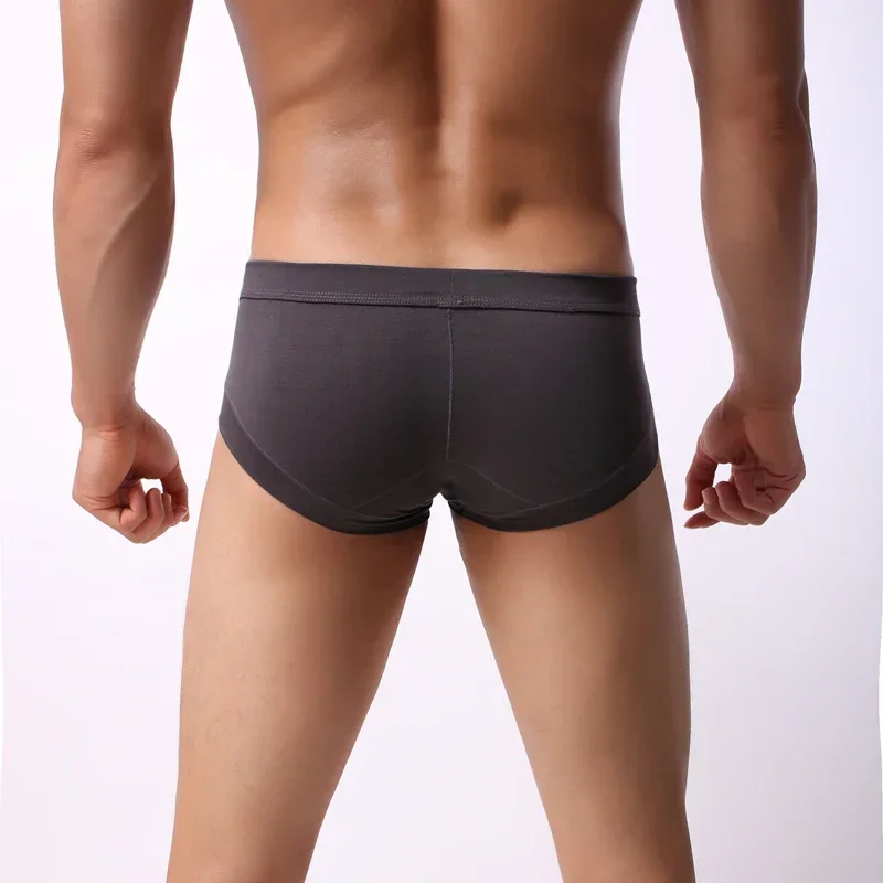 Cuecas Low Rise Boxer para Homens, Roupa Interior Modal Suave, Cuecas Respiráveis, Bolsa de Bojo, L a 2XL