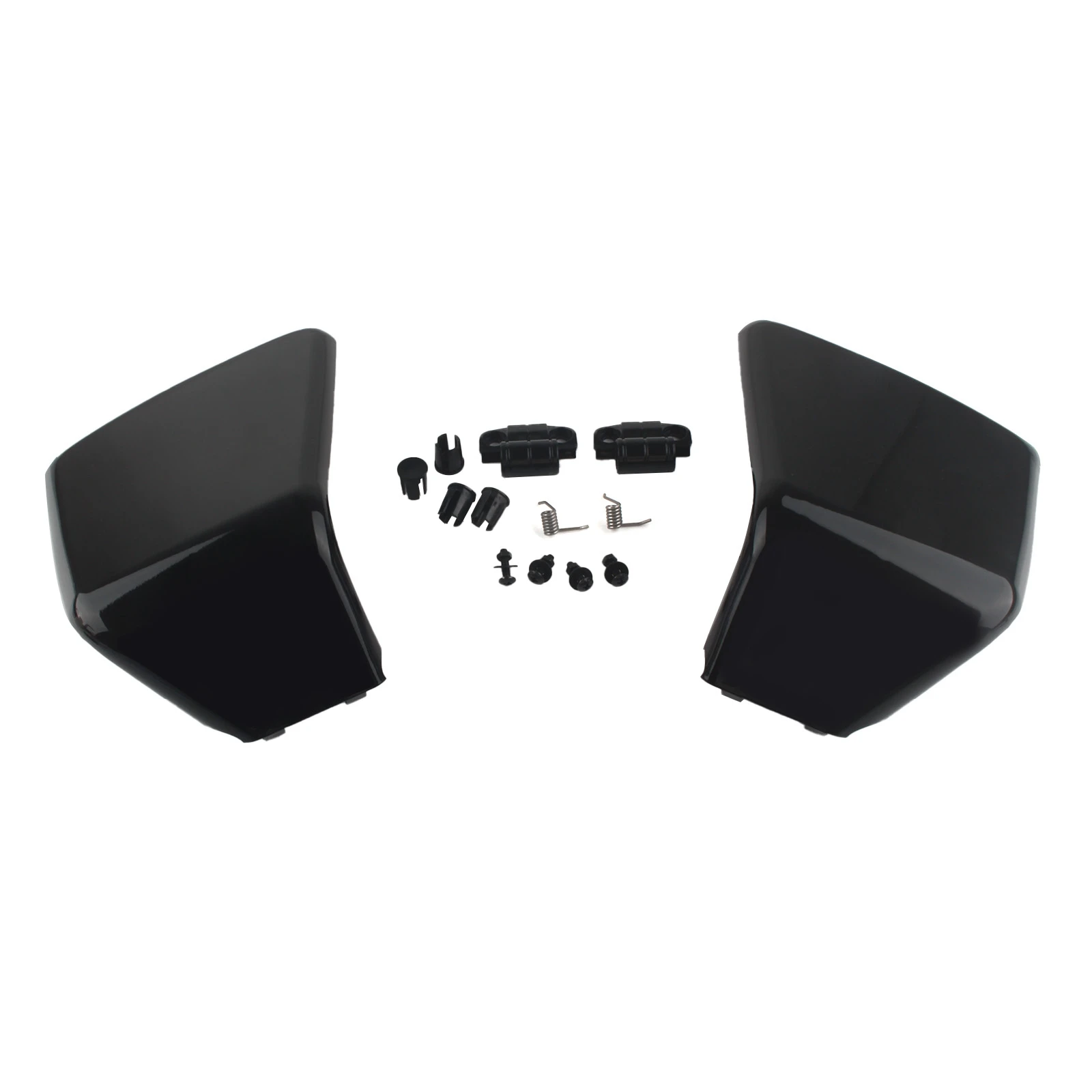 دراجة نارية اليسار واليمين الداخلية هدية صندوق القفازات طقم غطاء الباب حية الأسود ل هارلي ديفيدسون الطريق الإنزلاق 1998-2013