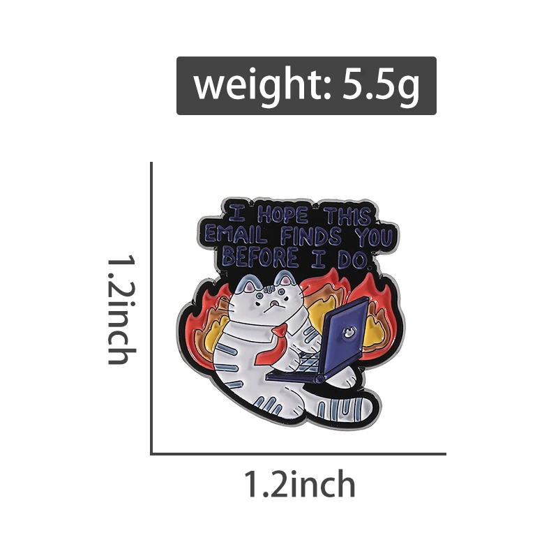 13style Programmierer Büro Meme Emaille-Pin Cartoon Tier Arbeitskollektion Broschen Katze Schnecke Ente Abzeichen Schmuck Geschenk – Detail 8