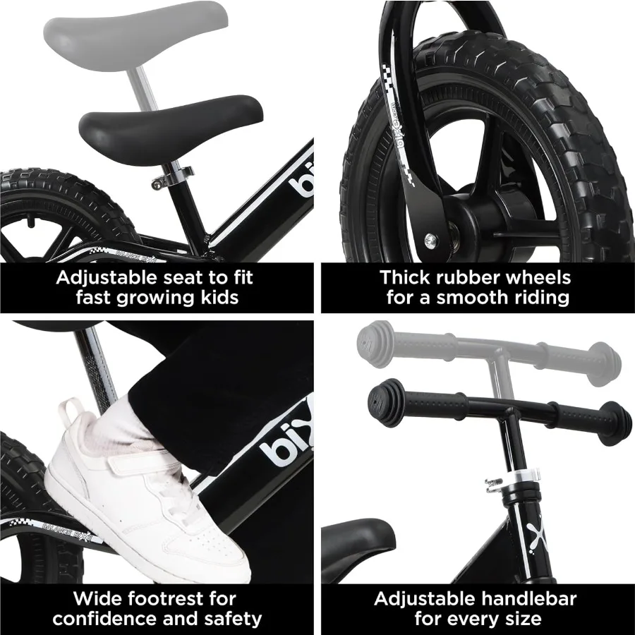 バランスバイク - 30.5cm 12インチ 幼児用トレーニングバイク - 1.8kg（4ポンド）バランスバイク - 3歳、4歳、5歳向け - ペダルなし自転車